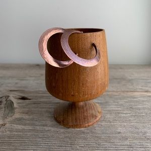 Handmade Thick Copper Hoops - Earrings